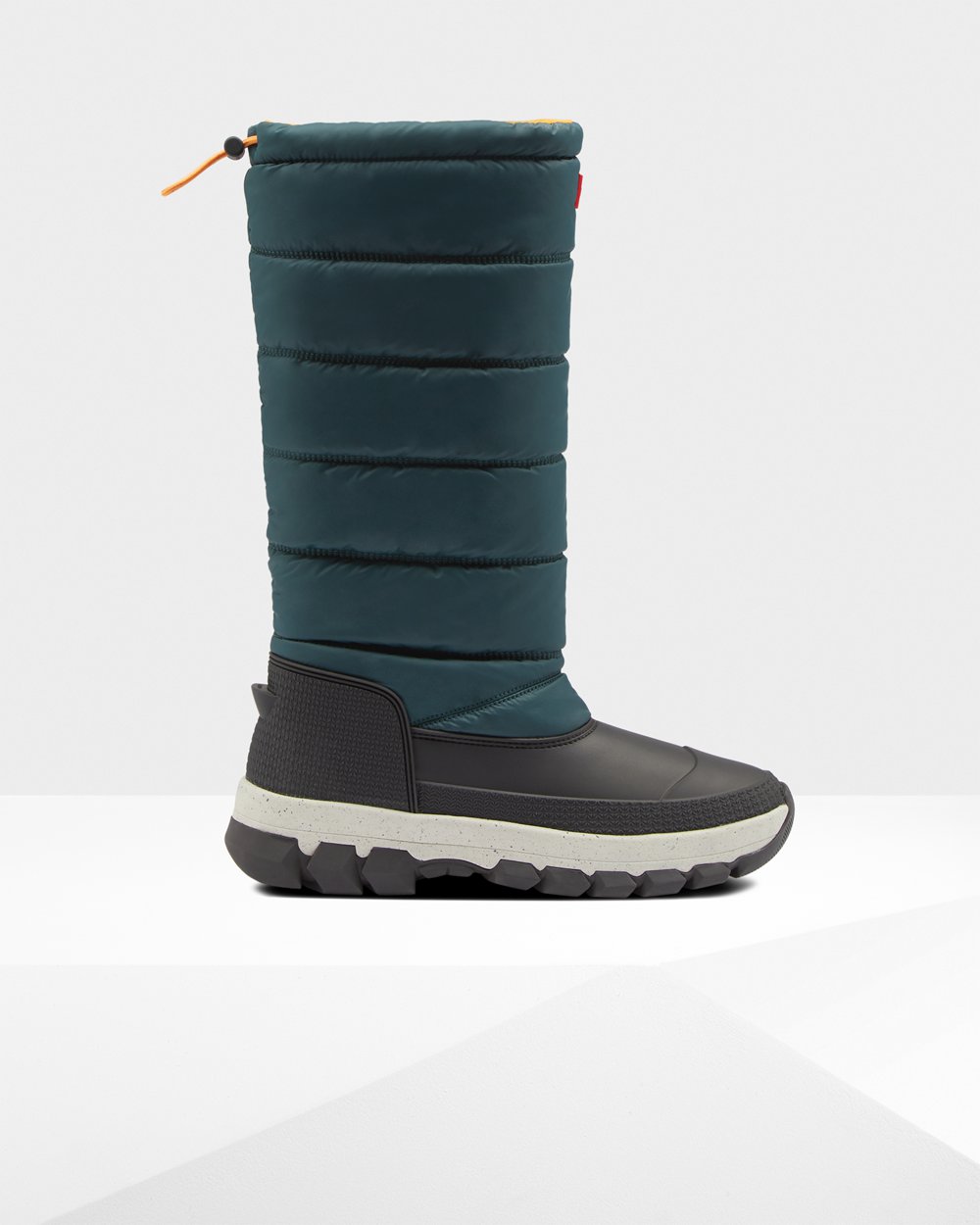 Botas De Nieve Hunter Mujer Verde/Gris Original Insulated Tall 740526-OIJ
